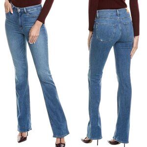 New Paige Hourglass High Rise Boot Flare Jeans 25 In Bellflower Wash Distressed